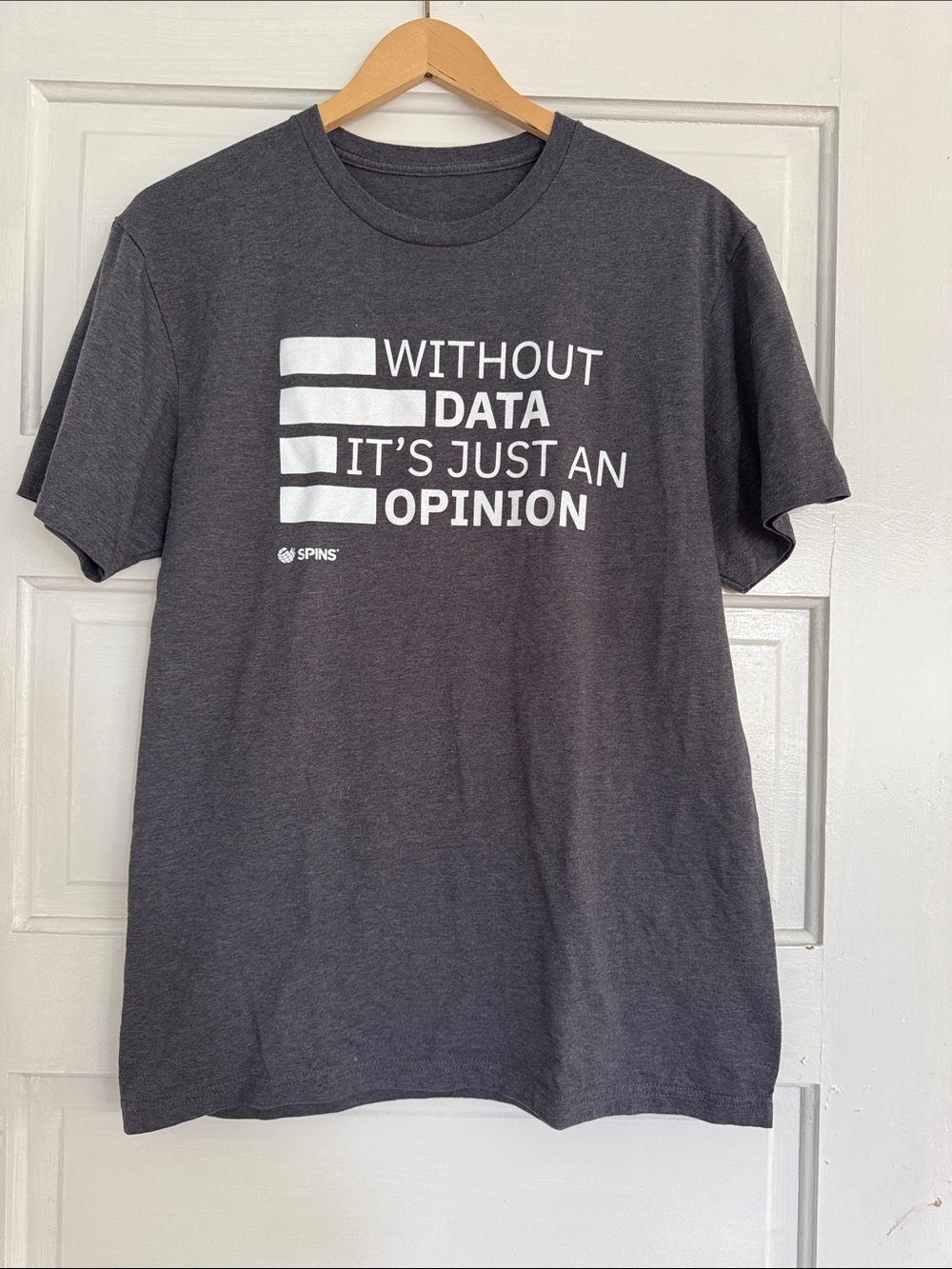 Without Data it’s Just an Opinion Short-Sleeve Graphic Tee - Charcoal - NEW